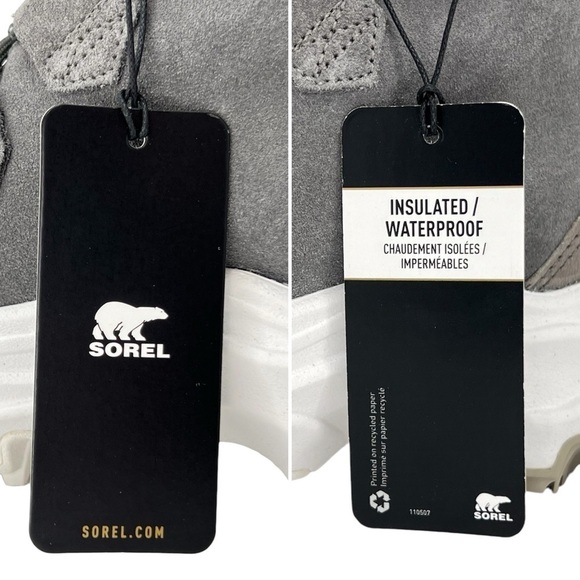 Sorel Size 6 Kinetic Breakthru Caribou Waterproof Sneaker Suede Gray New NWT - Picture 8 of 13